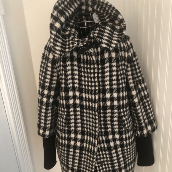 Cole Haan Houndstooth Wool Blend Business Casual Coat - Picture 1 of 1